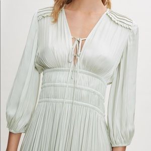 Maje - FLUID SATIN DRESS WITH A CINCHED WAIST
